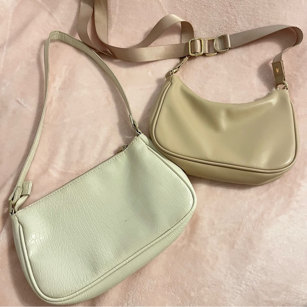 Bundle of 2 wild fable purses white and beige